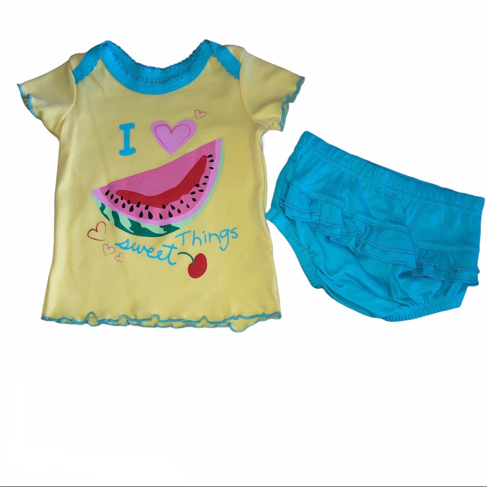 Baby Girl 3-6 M Sweet Things Shirt Shorts Outfit